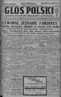 Głos Polski : dziennik polityczny, społeczny i literacki 15 listopad 1928 nr 317