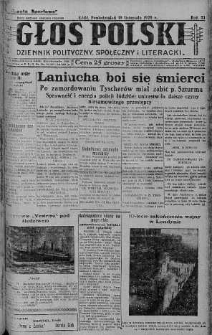 Głos Polski : dziennik polityczny, społeczny i literacki 19 listopad 1928 nr 321