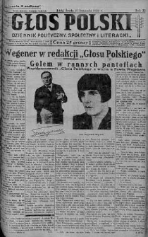 Głos Polski : dziennik polityczny, społeczny i literacki 21 listopad 1928 nr 323