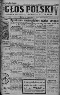 Głos Polski : dziennik polityczny, społeczny i literacki 24 listopad 1928 nr 326