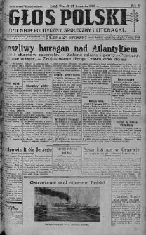 Głos Polski : dziennik polityczny, społeczny i literacki 27 listopad 1928 nr 329