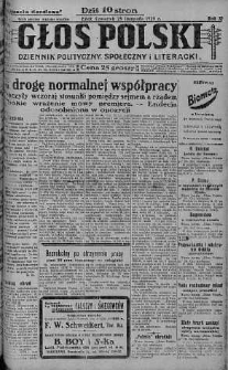 Głos Polski : dziennik polityczny, społeczny i literacki 29 listopad 1928 nr 331