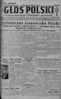 Głos Polski : dziennik polityczny, społeczny i literacki 1 grudzień 1928 nr 333