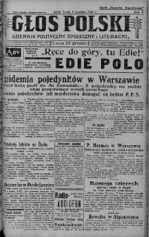 Głos Polski : dziennik polityczny, społeczny i literacki 5 grudzień 1928 nr 337