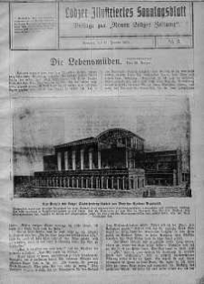 Lodzer Illustriertes Sonntagsblatt: Beliage zur ,,Neuen Lodzer Zeitung" 31 styczeń 1926 nr 5
