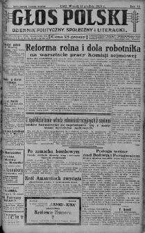 Głos Polski : dziennik polityczny, społeczny i literacki 11 grudzień 1928 nr 342