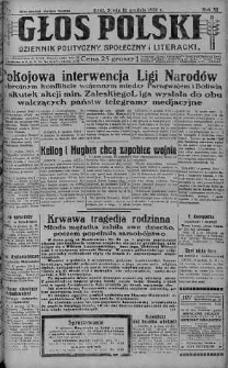Głos Polski : dziennik polityczny, społeczny i literacki 12 grudzień 1928 nr 343