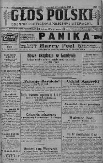 Głos Polski : dziennik polityczny, społeczny i literacki 27 grudzień 1928 nr 356