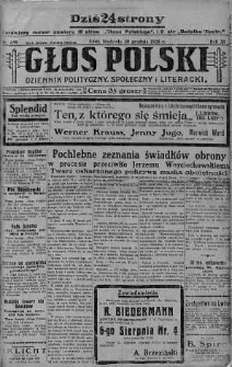 Głos Polski : dziennik polityczny, społeczny i literacki 30 grudzień 1928 nr 359