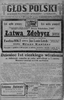 Głos Polski : dziennik polityczny, społeczny i literacki 31 grudzień 1928 nr 360