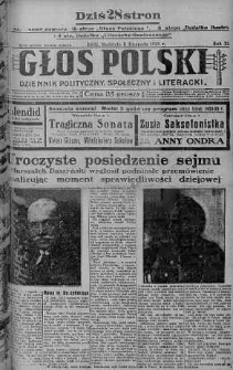 Głos Polski : dziennik polityczny, społeczny i literacki 11 listopad 1928 nr 313