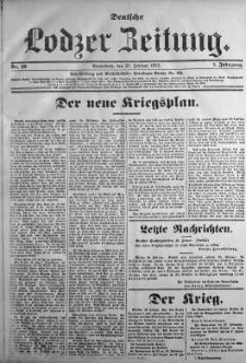 Deutsche Lodzer Zeitung 27 luty 1915 nr 20