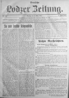 Deutsche Lodzer Zeitung 1 marzec 1915 nr 22