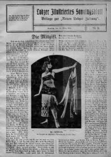 Lodzer Illustriertes Sonntagsblatt: Beliage zur ,,Neuen Lodzer Zeitung" 14 marzec 1926 nr 11