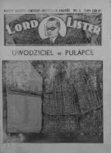 Lord Lister: tajemniczy nieznajomy 1937 nr 5