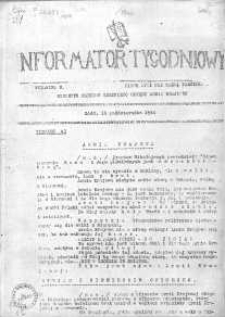 Informator Tygodniowy : biuletyn radiowy Łódzkiego Okręgu Armii Krajowej. Wydanie B 16 pażdziernik 1944