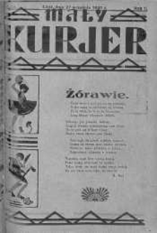 Mały Kurier: dodatek do ,,Kuriera Łódzkiego" 27 wrzesień 1930 nr 19