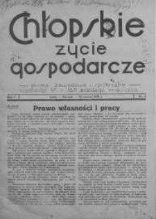 Chłopskie Życie Gospodarcze 15 marzec 1935 nr 2