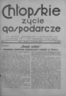 Chłopskie Życie Gospodarcze 15 kwiecień 1935 nr 4