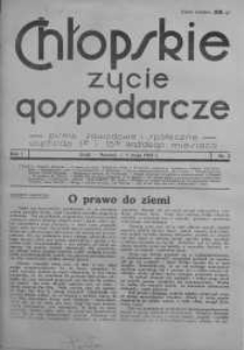Chłopskie Życie Gospodarcze 1 maj 1935 nr 5