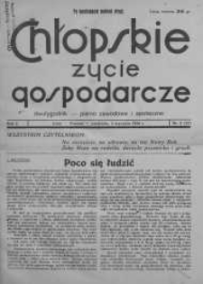 Chłopskie Życie Gospodarcze 5 styczeń 1936 nr 2