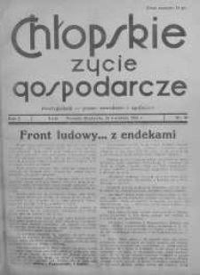 Chłopskie Życie Gospodarcze 26 kwiecień 1936 nr 10