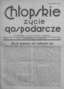 Chłopskie Życie Gospodarcze 30 sierpień 1936 nr 19