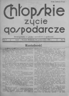 Chłopskie Życie Gospodarcze 25 październik 1936 nr 23