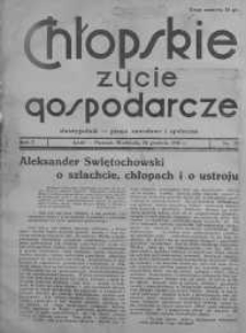 Chłopskie Życie Gospodarcze 20 grudzień 1936 nr 27