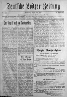 Deutsche Lodzer Zeitung 1 kwiecień 1915 nr 53