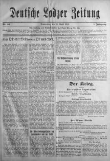 Deutsche Lodzer Zeitung 15 kwiecień 1915 nr 66