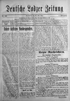 Deutsche Lodzer Zeitung 29 maj 1915 nr 109