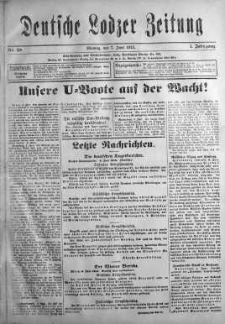 Deutsche Lodzer Zeitung 7 czerwiec 1915 nr 118