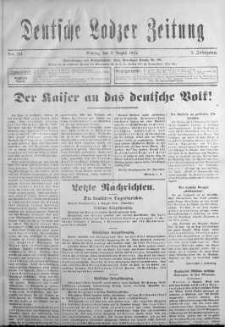 Deutsche Lodzer Zeitung 2 sierpień 1915 nr 174