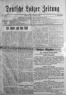 Deutsche Lodzer Zeitung 3 sierpień 1915 nr 175