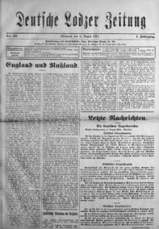 Deutsche Lodzer Zeitung 4 sierpień 1915 nr 176