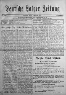 Deutsche Lodzer Zeitung 1 wrzesień 1915 nr 204