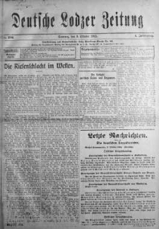 Deutsche Lodzer Zeitung 3 październik 1915 nr 236
