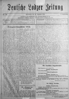 Deutsche Lodzer Zeitung 25 grudzień 1915 nr 318