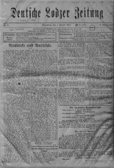 Deutsche Lodzer Zeitung 1 styczeń 1916 nr 1