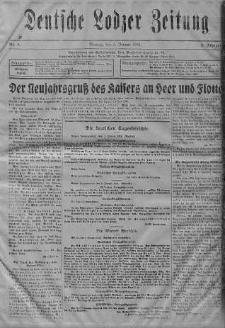 Deutsche Lodzer Zeitung 3 styczeń 1916 nr 2