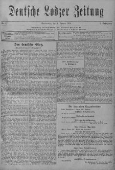 Deutsche Lodzer Zeitung 6 styczeń 1916 nr 5