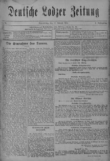 Deutsche Lodzer Zeitung 13 styczeń 1916 nr 12