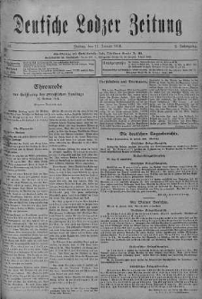 Deutsche Lodzer Zeitung 14 styczeń 1916 nr 13