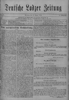 Deutsche Lodzer Zeitung 16 styczeń 1916 nr 15