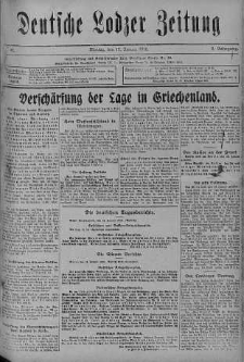Deutsche Lodzer Zeitung 17 styczeń 1916 nr 16