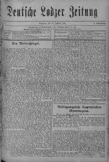 Deutsche Lodzer Zeitung 18 styczeń 1916 nr 17
