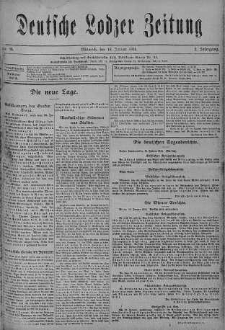 Deutsche Lodzer Zeitung 19 styczeń 1916 nr 18