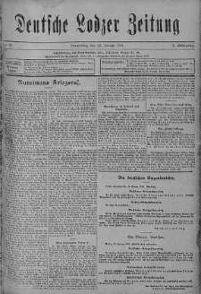 Deutsche Lodzer Zeitung 20 styczeń 1916 nr 19
