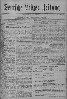 Deutsche Lodzer Zeitung 22 styczeń 1916 nr 21